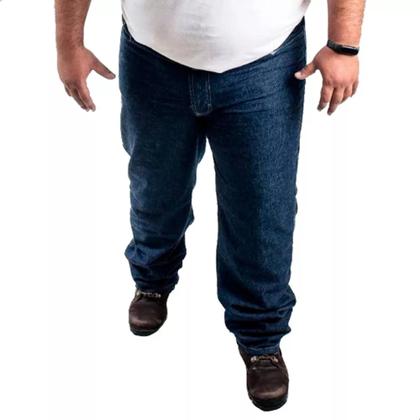 Imagem de Calça Jeans Trabalho Masculina Super Plus Size 100% Algodão