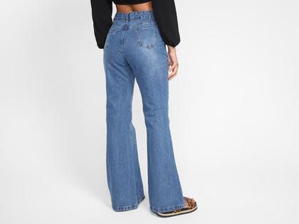 Imagem de Calça Jeans Vista Magalu Flare Cintura Alta