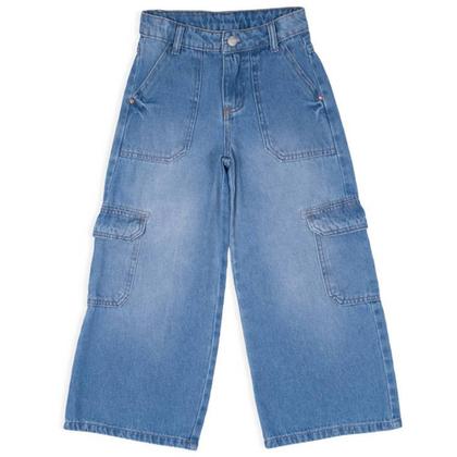 Imagem de Calça Jeans Wide Leg Extreme Infantil Feminina Mania Kids