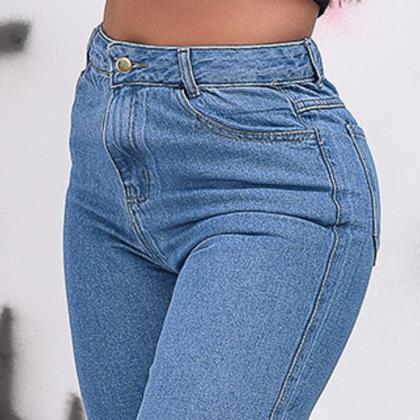 Imagem de Calça Jeans Wide Leg Pantalona Feminina