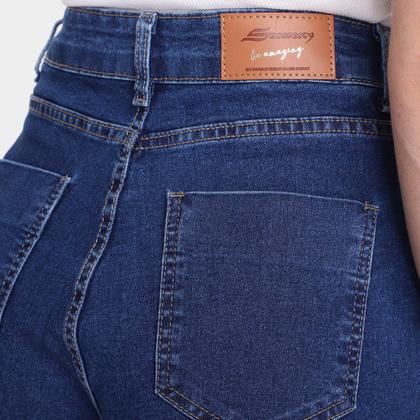 Imagem de Calça Jeans Wide Leg Sawary Ajustada Cintura Alta Feminina