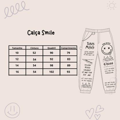 Imagem de Calça Jogger Infantil e Juvenil Carinha Fogo Tactel com Correntinha Branca e Preta