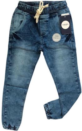 Imagem de calça jogger jeans juvenil menino com laycra tam 10 12 14 e 16 anos