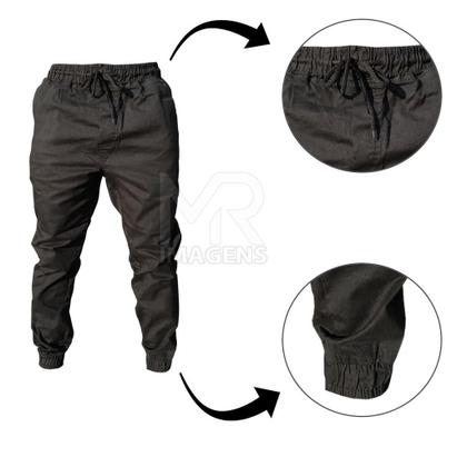 Imagem de Calça Jogger Masculina Bege Preta Sarja Camuflada Exercito Pronta Entrega