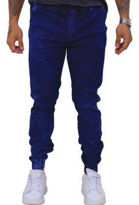 Imagem de Calça Jogger Masculina Camuflada Jeans Com Punho Elástico