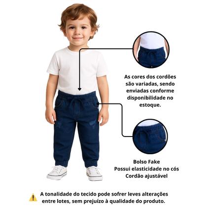 Imagem de Calça Jogger Masculina Infantil Calça Jeans Menino Bebe