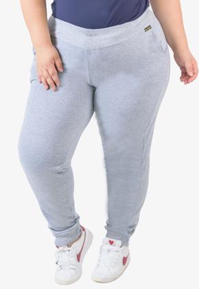 Imagem de Calça Jogger Moletom Feminina Bolso Flanelada Frio Plus Size