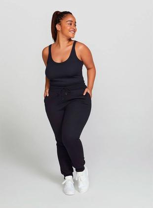 Imagem de Calça Jogger Moletom Hering 05V2 Feminina Peluciada Algodão T. P/XG