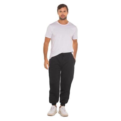 Imagem de Calça Jogger Moletom Preta P - Basic+