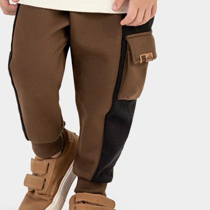 Imagem de Calça Jogging de Moletom Menino Inverno Infantil Glinny Ref. 31384