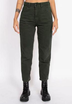 Imagem de Calça Lady Rock Mom Verde Militar