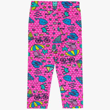 Imagem de Calça Leg Infantil Leguing Menina Kit 6 Estampas Infantis