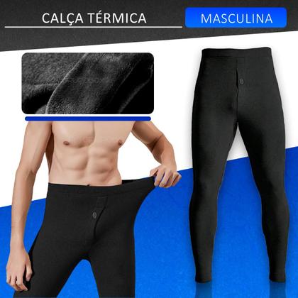 Imagem de Calça Leg Termica Peluciado Forrado Inverno Masculina Cinza