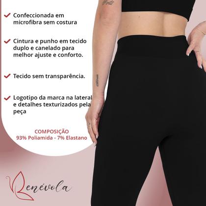Imagem de Calça Legging Benévola Feminina Grossa Sem Costura Sem Transparência Legue Fitness Leguin Academia
