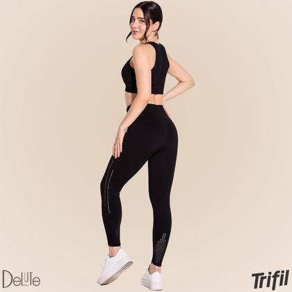 Imagem de Calça Legging Colmeia Fitness Trifil Feminina S/ Costura Sport Academia Alta Performance Esportiva