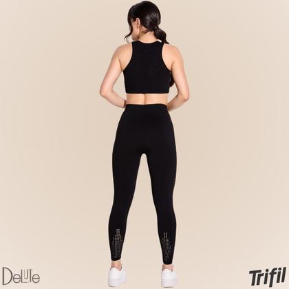 Imagem de Calça Legging Colmeia Fitness Trifil Feminina S/ Costura Sport Academia Alta Performance Esportiva