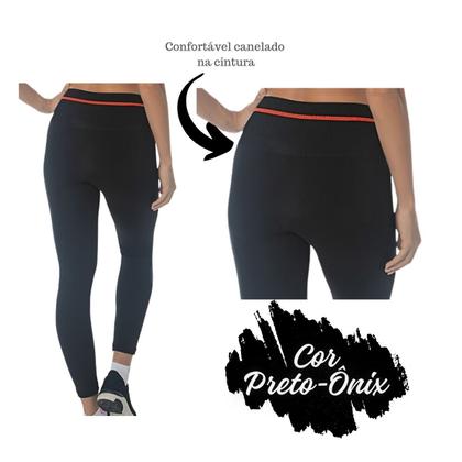 Imagem de Calça Legging Comprida Fitness Friso Ultraleve DeMillus