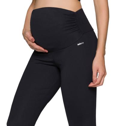Imagem de Calça Legging Confortável Esportiva Lisa Selene Sustenta Barriga Com Cós Anatômico Para Gestante