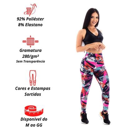 Imagem de Calça Legging Estampada Grossa Fitness Academia