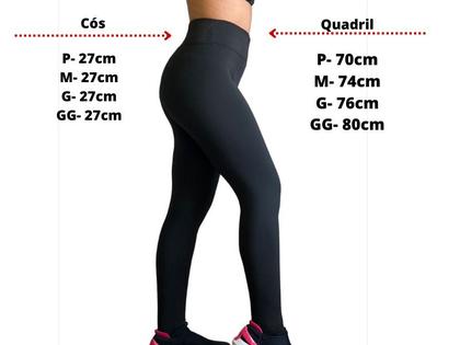 Imagem de Calça Legging Feminina Fitness Academia Poliamida Brasil