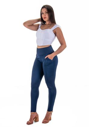 Imagem de Calça Legging Feminina Montaria Forrada Com bolso Para Trabalhar