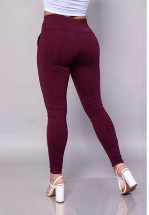 Imagem de Calça Legging Feminina Montaria Forrada Com bolso Para Trabalhar