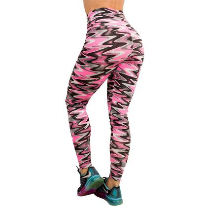 Imagem de Calça Legging Fitness Estampada Cós Alto Cintura Alta