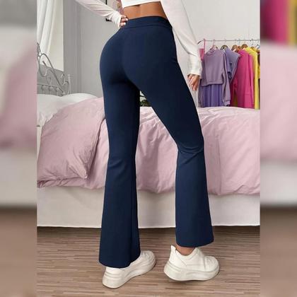 Imagem de Calça Legging Flare Bailarina Suplex Cintura Alta Feminina Zero Transparência