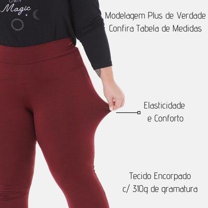 Imagem de Calça Legging Gabriela Lisa Plus Size 1133 Várias Cores