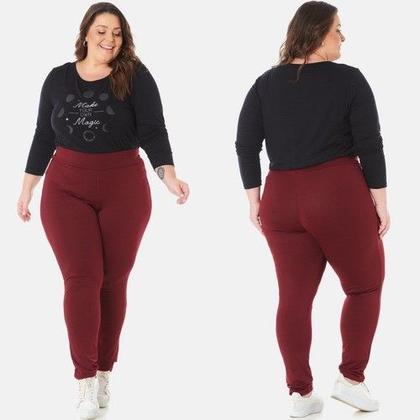 Imagem de Calça Legging Gabriela Lisa Plus Size 1133 Várias Cores