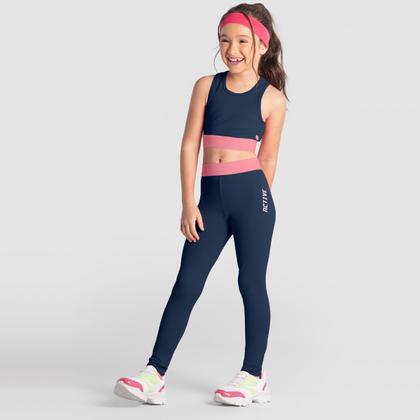 Imagem de Calça legging infantil menina em malha ultra poliamida Brandili active