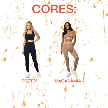 Imagem de Calça Legging Leg Trifil Sport Esportiva Modelo Sem Costura Com Secagem Rápida Para Academia