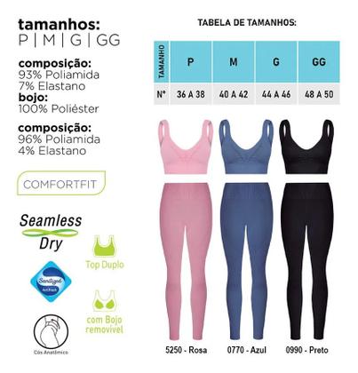 Imagem de Calça Legging Lupo Sport Feminina Fitness Basic Comforfit 71774