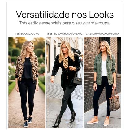 Imagem de Calça Legging Modeladora Flanelada Suplex - Cós Alto Duplo: Legging Térmica Peluciada