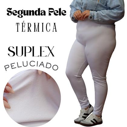 Imagem de Calça Legging Peluciada Básica Cor Lisa Suplex Conforte Leve e Quentinha Moda Outono Inverno Plus Size 3076.C1
