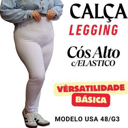 Imagem de Calça Legging Peluciada Básica Cor Lisa Suplex Conforte Leve e Quentinha Moda Outono Inverno Plus Size 3076.C1