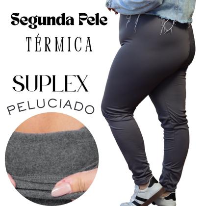 Imagem de Calça Legging Peluciada Básica Cor Lisa Suplex Conforte Leve e Quentinha Moda Outono Inverno Plus Size 3076.C1