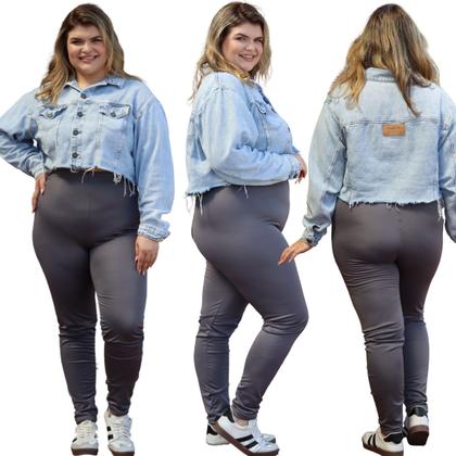 Imagem de Calça Legging Peluciada Básica Cor Lisa Suplex Conforte Leve e Quentinha Moda Outono Inverno Plus Size 3076.C1
