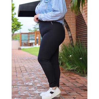 Imagem de Calça Legging Peluciada Básica Cor Lisa Suplex Conforte Leve e Quentinha Moda Outono Inverno Plus Size 3076.C1