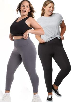 Imagem de Calça Legging Plus Size Academia Suplex Costura Reforçada