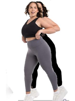 Imagem de Calça Legging Plus Size Academia Suplex Costura Reforçada