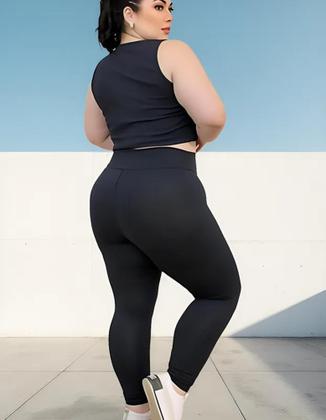 Imagem de Calça Legging Plus Size cintura alta cos largo GG - G1 G2 - G3