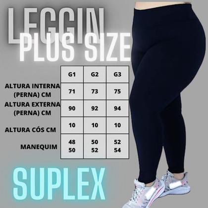 Imagem de Calça Legging Plus Size Costura Reforçada Sem Transparência