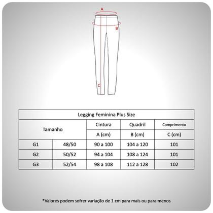 Imagem de Calça Legging Plus Size Heide Ribeiro Flanelada Térmica