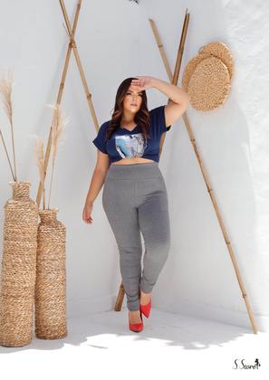 Imagem de Calça Legging Plus Size Montaria Flanelada / Forrada Com Bolsos Frontais