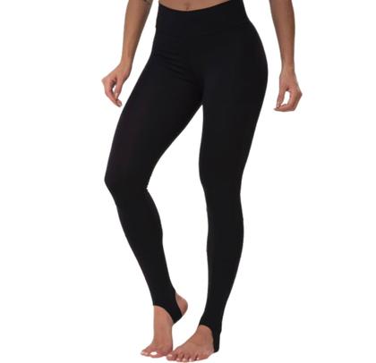 Imagem de Calça Legging Preto Barra Pezinho Cos Alto Chic Interno Forrada e Flanelada por Dentro Moda Feminina