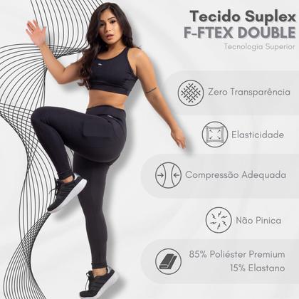 Imagem de Calça Legging que Não Fica Transparente com Bolso Viére