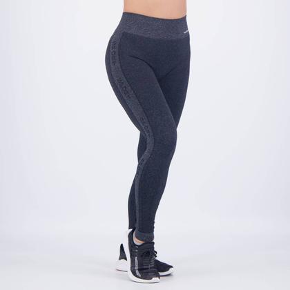 Imagem de Calça Legging Selene Sem Costura Preta Mescla