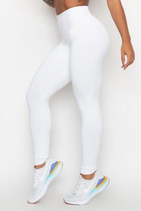 Imagem de Calça Legging Suplex Branca Enfermagem Esteticista Cintura Alta Fitness Academia Ou Dia A Dia