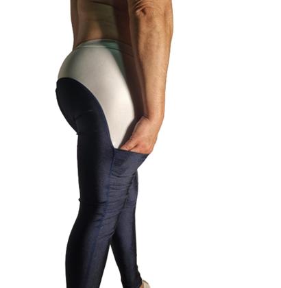 Imagem de Calça leggings masculinas com bolsos laterais modelo 2023